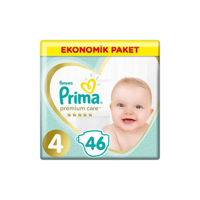 پوشک بچه پریما Premium Care سایز 4 بسته 46 عددی | اصل و اورجینال