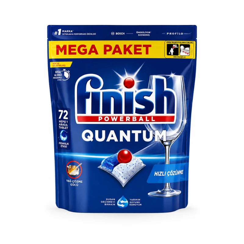 قرص ماشین ظرفشویی Finish مدل Quantum بسته 72 عددی | اصل و اورجینال