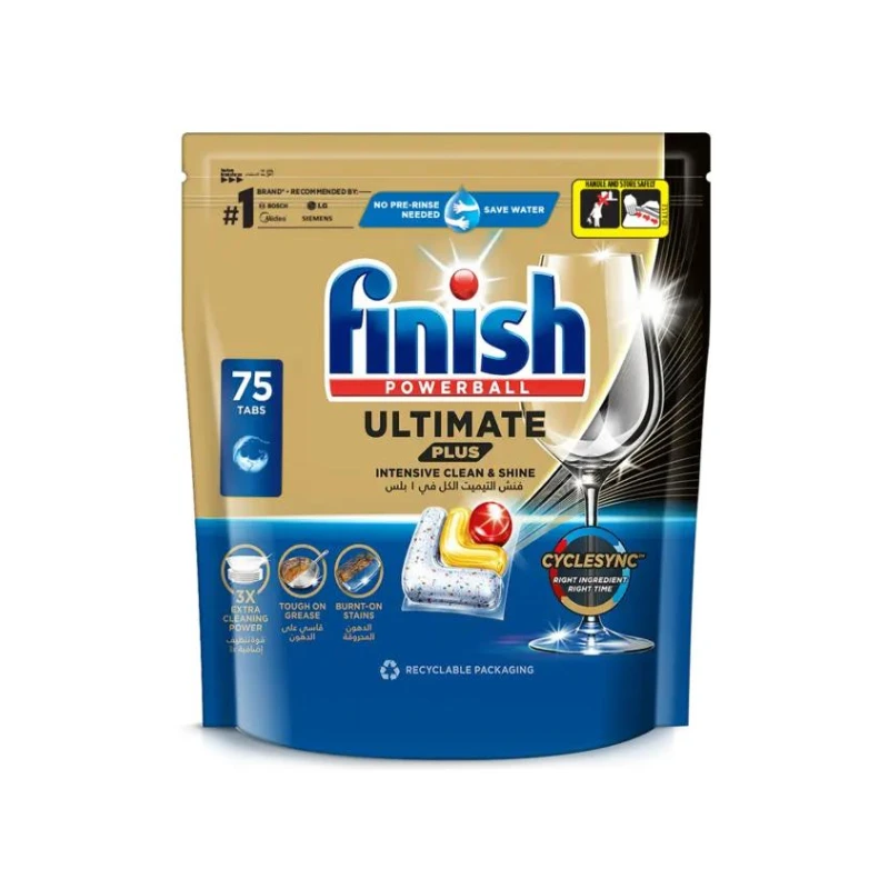 قرص ماشین ظرفشویی فینیش Ultimate Plus بسته 75 عددی | اصل و اورجینال