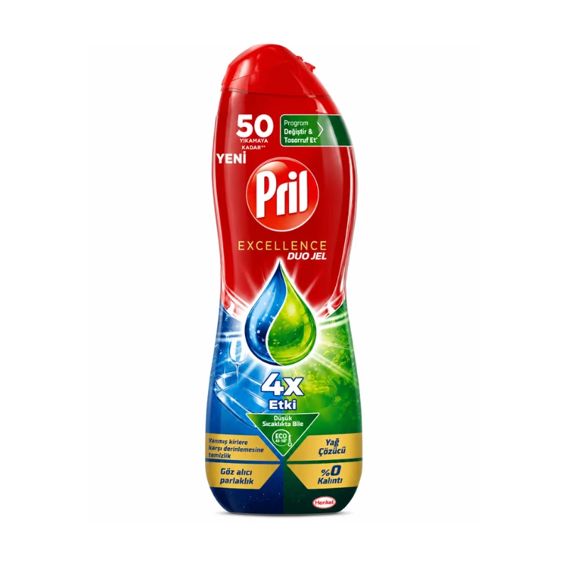 ژل ماشین ظرفشویی پریل دو فاز 900 میلی‌لیتر (50 بار شستشو) | اصل و اورجینال