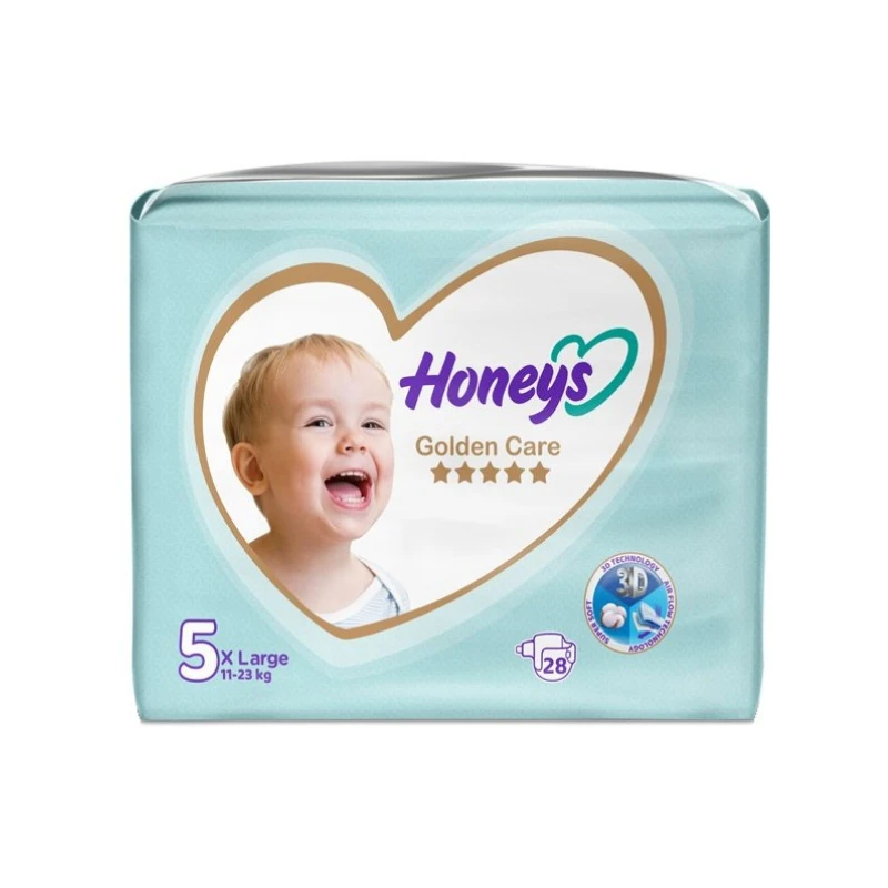 پوشک کودک هانیز سایز ۵ بسته ۲۸ عددی